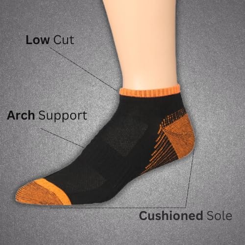 Men's Low Cut Colorful Football Sports Socks - 12 Pairs