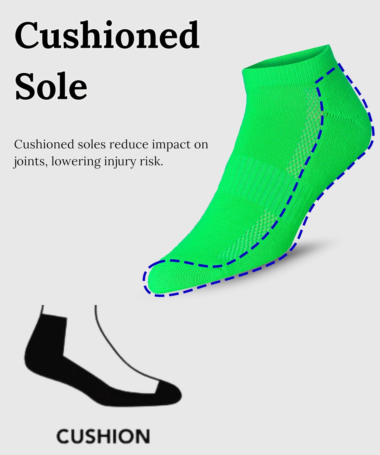 Men's Low Cut Black And Grey Sports Socks - 12 Pairs