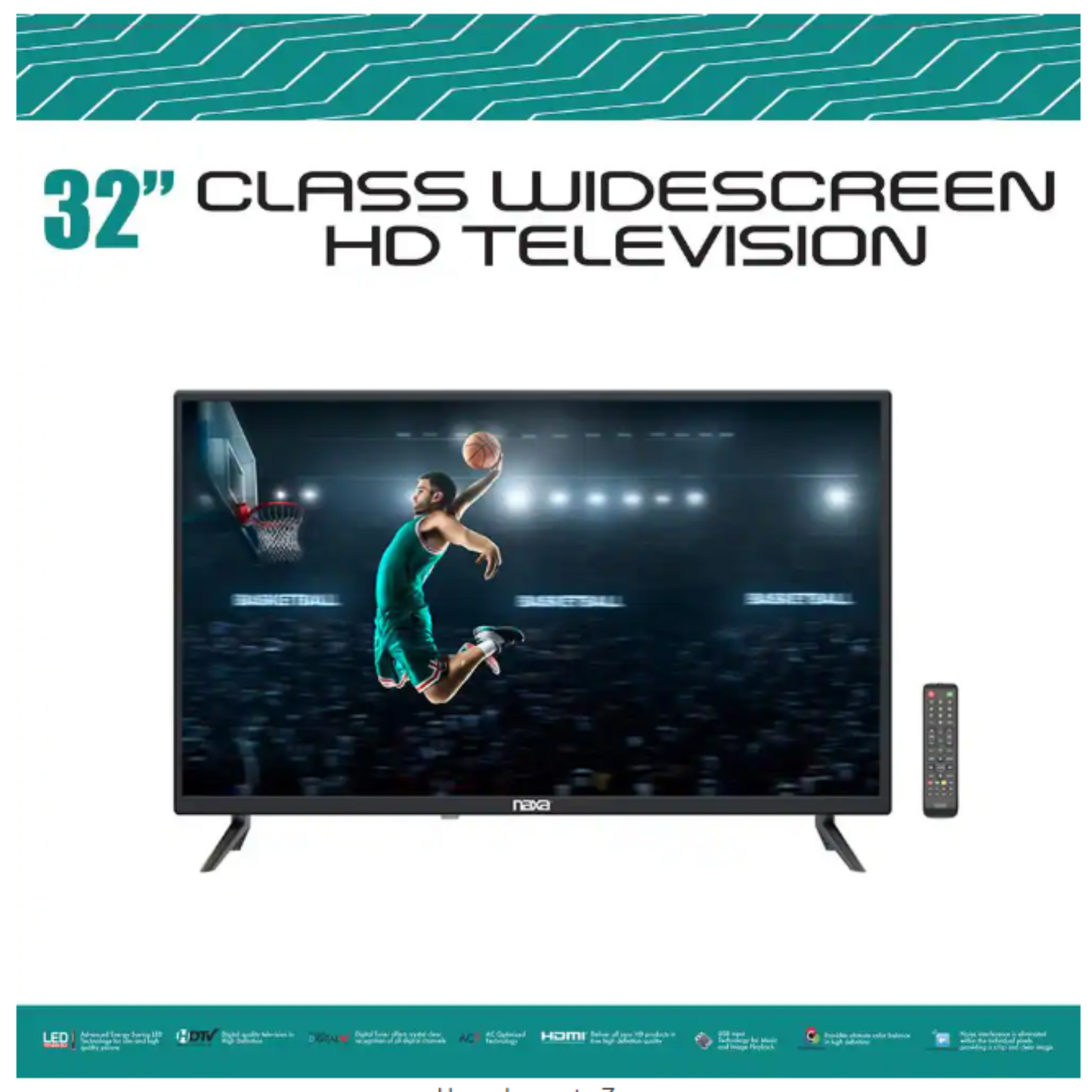 Naxa 32” Class 720p Widescreen LED HD Television w Built-In Digital