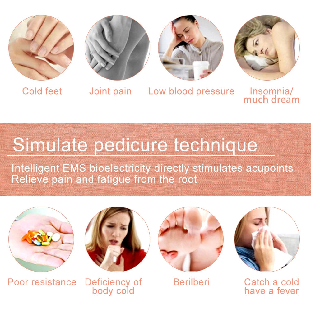 Electric Massage Sole Pad Relieve Sore Feet Leg Cramps Pulse Sole