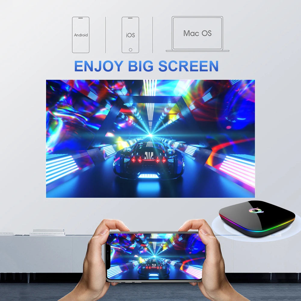 Q PLUS TV Box 4-core 3D Graphics Acceleration 4G DDR Ultra High Speed