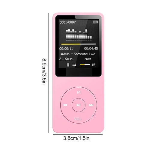 MP3 Player USB Charging Record Digital Display Screen Media Lossless