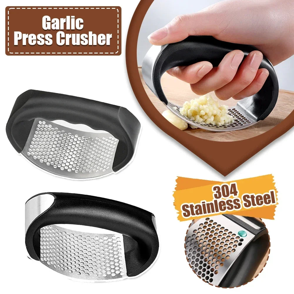 Stainless Steel Garlic Press Crusher Manual Garlic Mincer Chopping