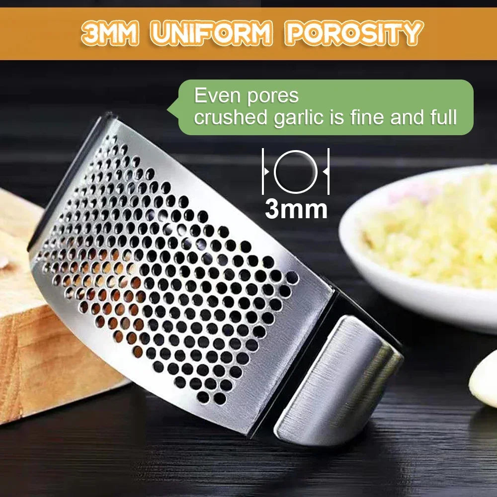 Stainless Steel Garlic Press Crusher Manual Garlic Mincer Chopping