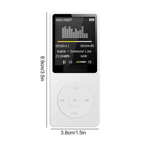 MP3 Player USB Charging Record Digital Display Screen Media Lossless