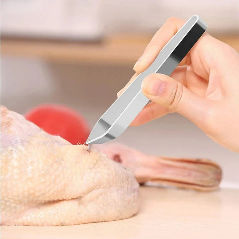 1pcs 430 Stainless Steel Fish Bone Tweezers Pincer Clip Puller Remover