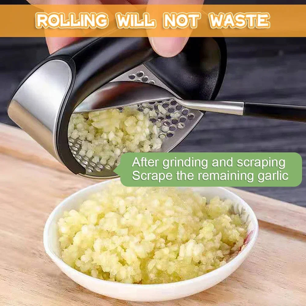 Stainless Steel Garlic Press Crusher Manual Garlic Mincer Chopping