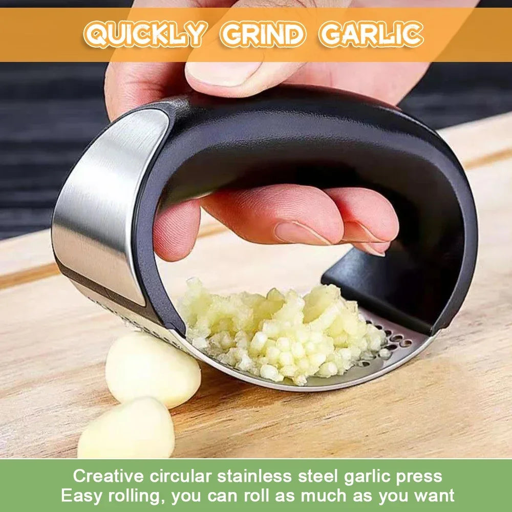 Stainless Steel Garlic Press Crusher Manual Garlic Mincer Chopping