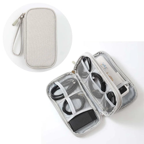 1pc Pink/Grey/Black/Navy Travel Portable Digital Product Storage Bag