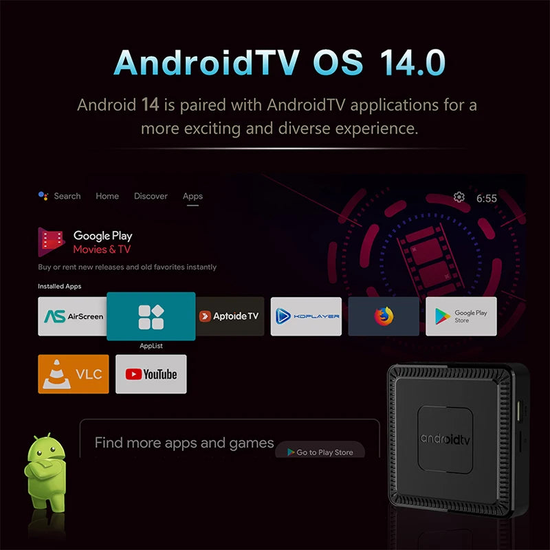 2025 New Q7 Smart TV Box Android14 Allwinner H313 8G+128GB ROM