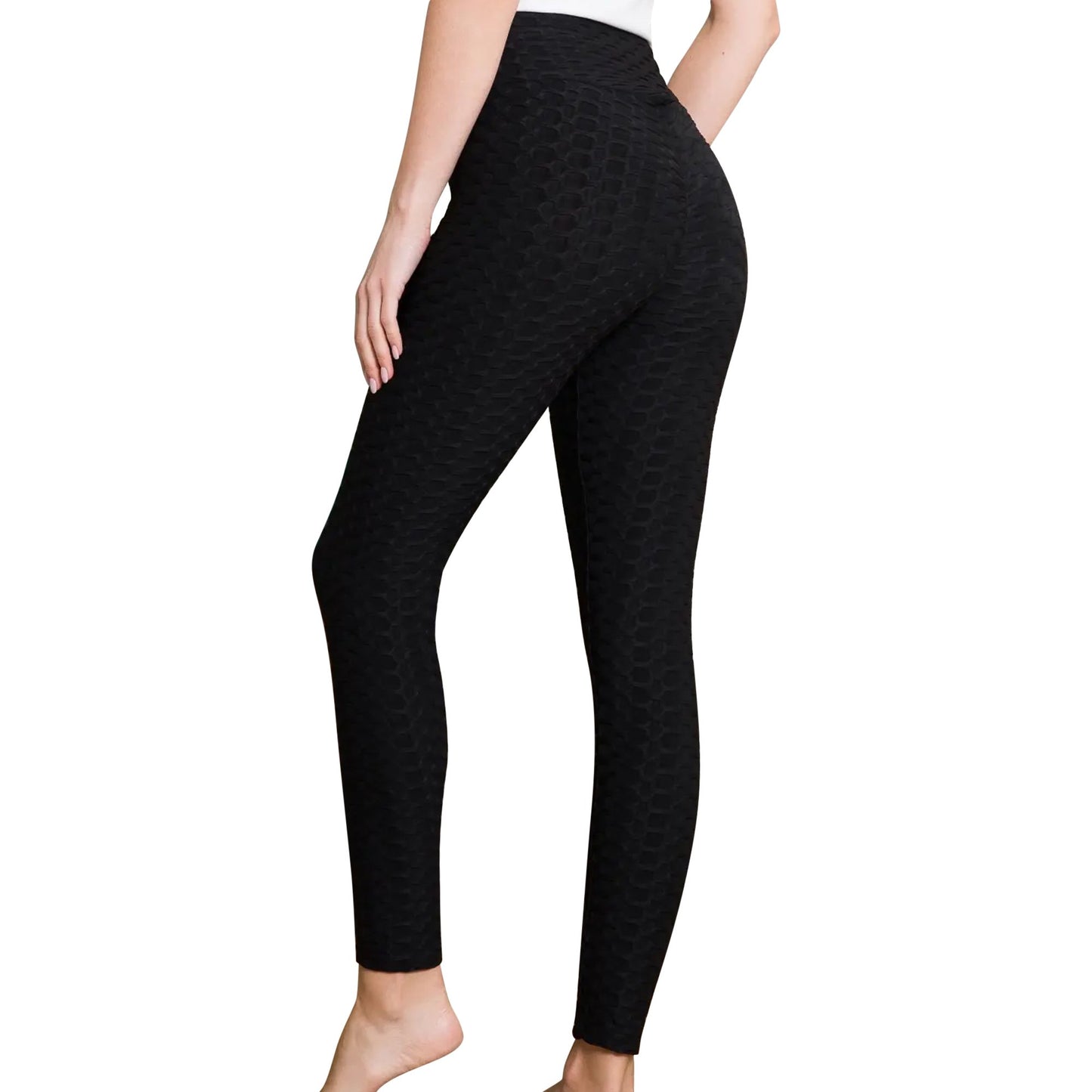 Womens' Legging Bubble Stretchable Fabric Yoga Fitness Work-out sport