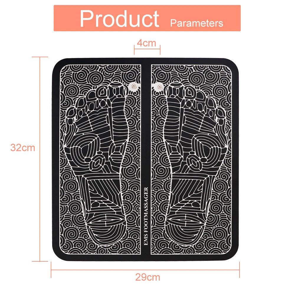 Electric Massage Sole Pad Relieve Sore Feet Leg Cramps Pulse Sole
