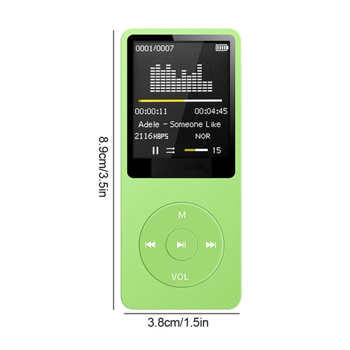 MP3 Player USB Charging Record Digital Display Screen Media Lossless