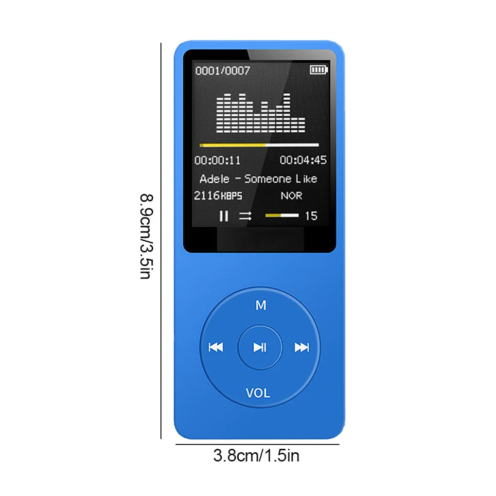 MP3 Player USB Charging Record Digital Display Screen Media Lossless