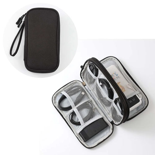 1pc Pink/Grey/Black/Navy Travel Portable Digital Product Storage Bag