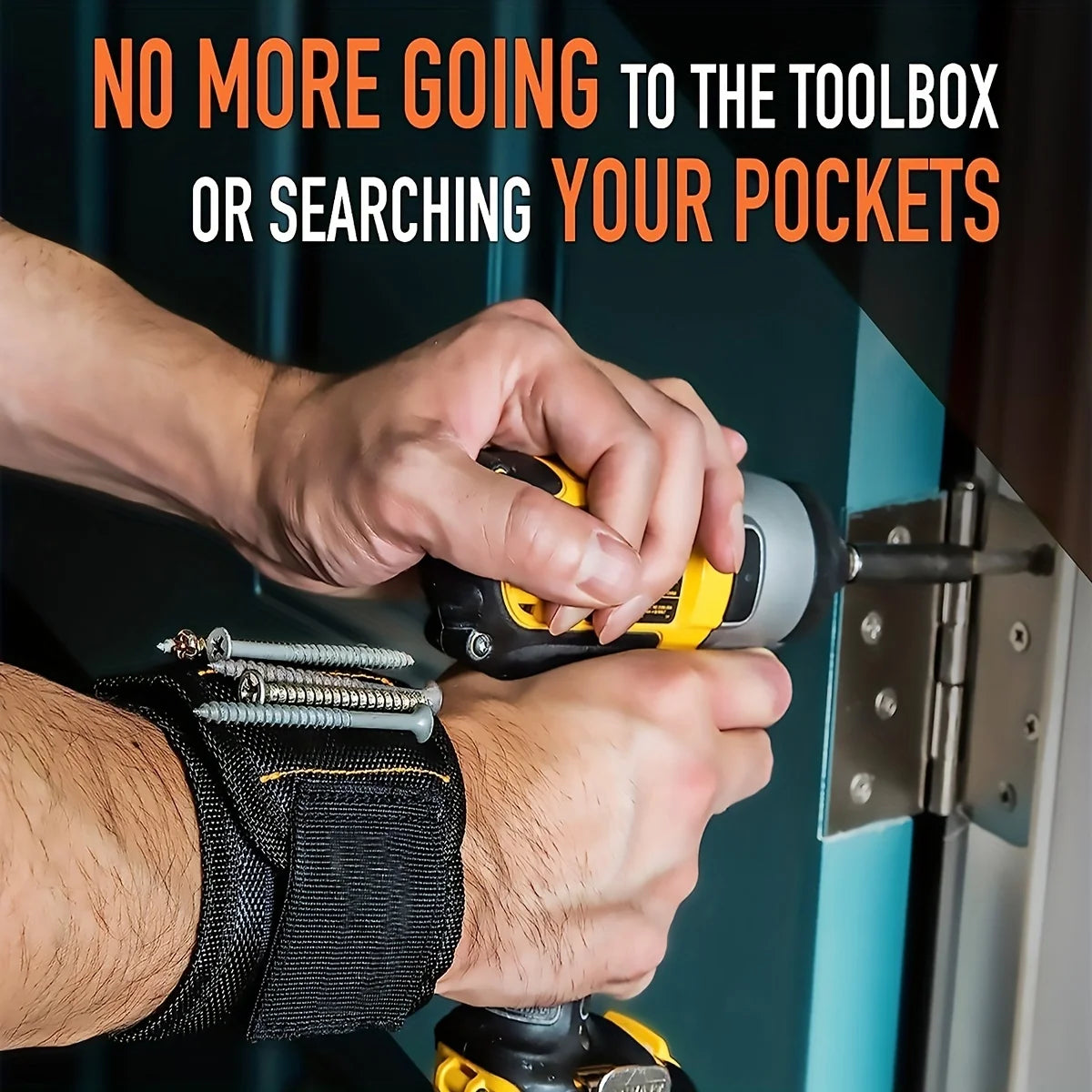 Magnetic Wristband for Holding Screws,Nails,Drilling Bits,Wrist Tool