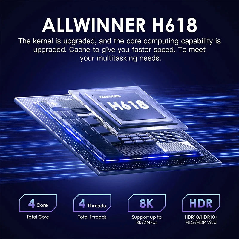 T95 MAX Allwinner H618 Smart TV Box Android 12 2.4G/5G Dual Wifi