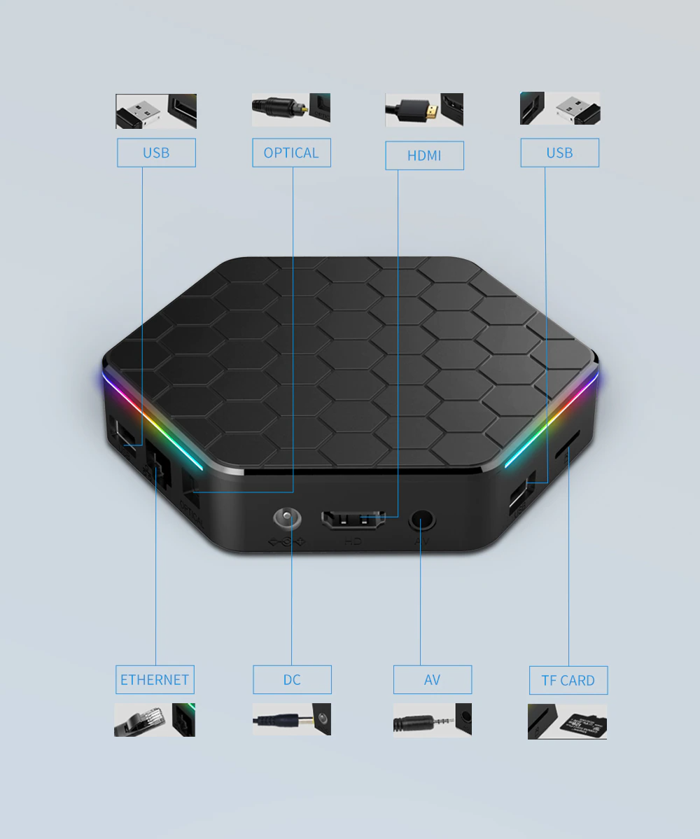 2025 Upgraded T95Z Plus Smart Android 12.0 TV Box Quad Core 6K HD