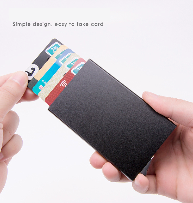 Mens RFID Blocking Slim Money Clip Carbon Fiber Wallet ID Credit Card