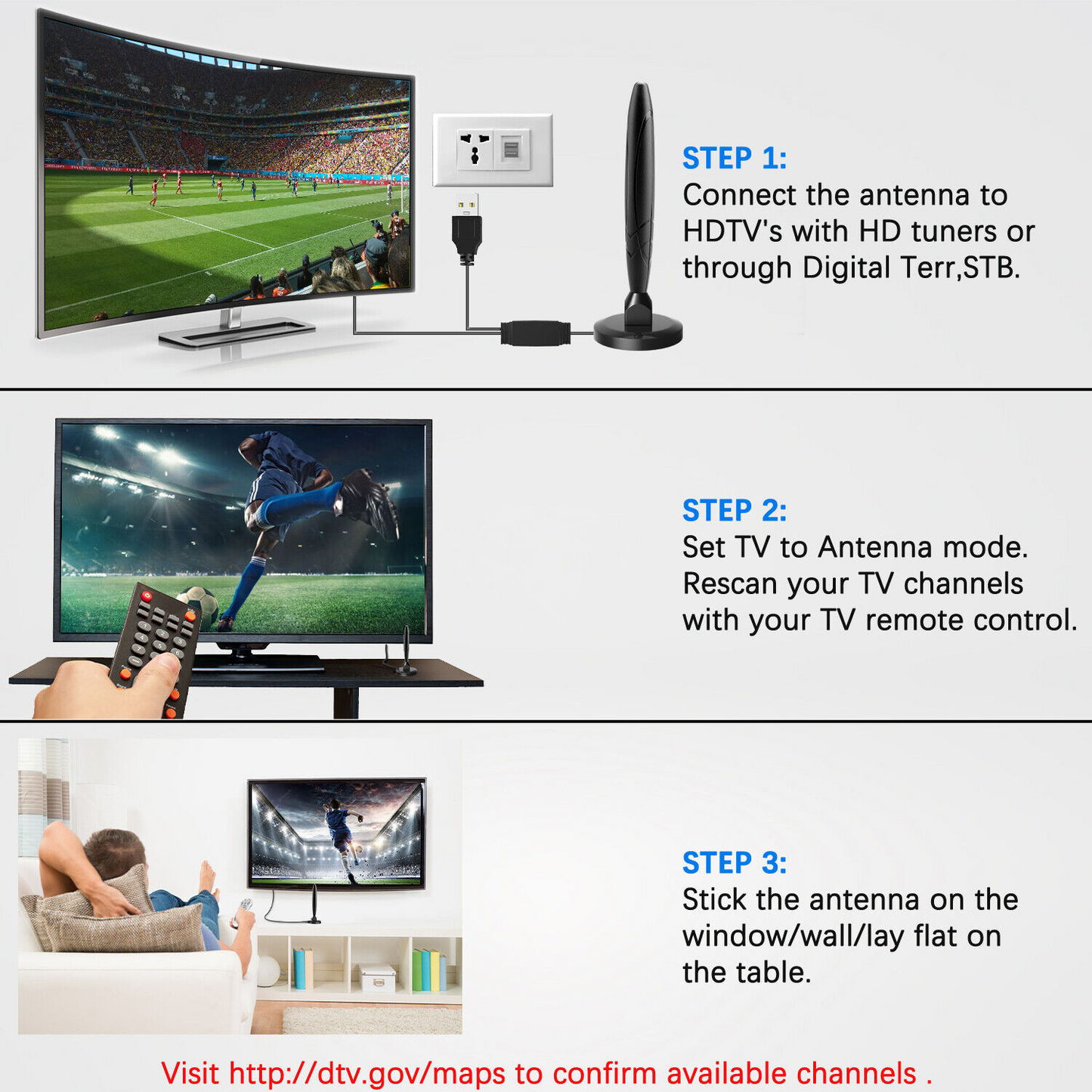 5600Miles Upgraded TV Antenna HDTV Amplified Digital 4K 1080P Long