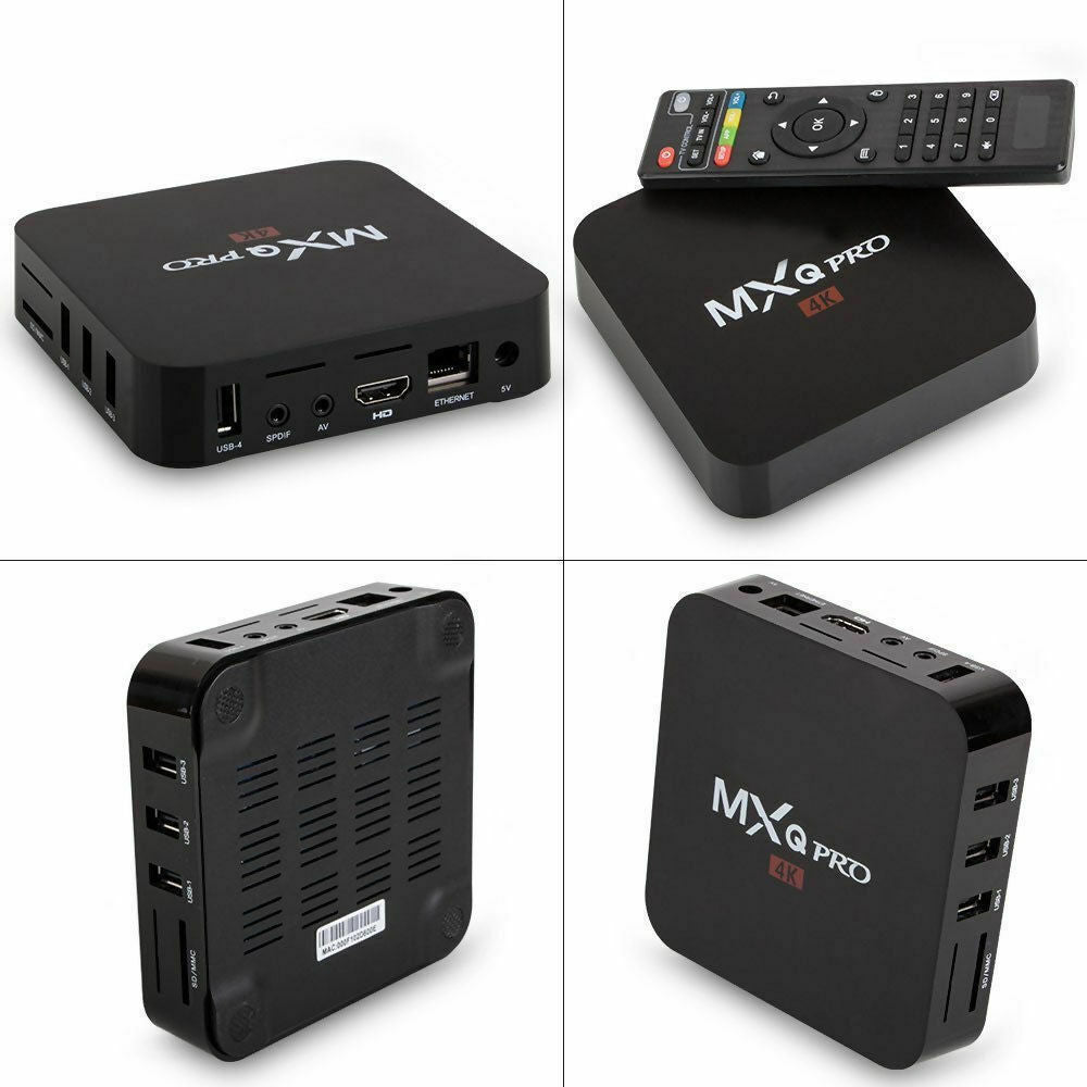 MXQ Pro 4K Ultra HD 64Bit Wifi Android 7.1 Quad Core Smart TV Box