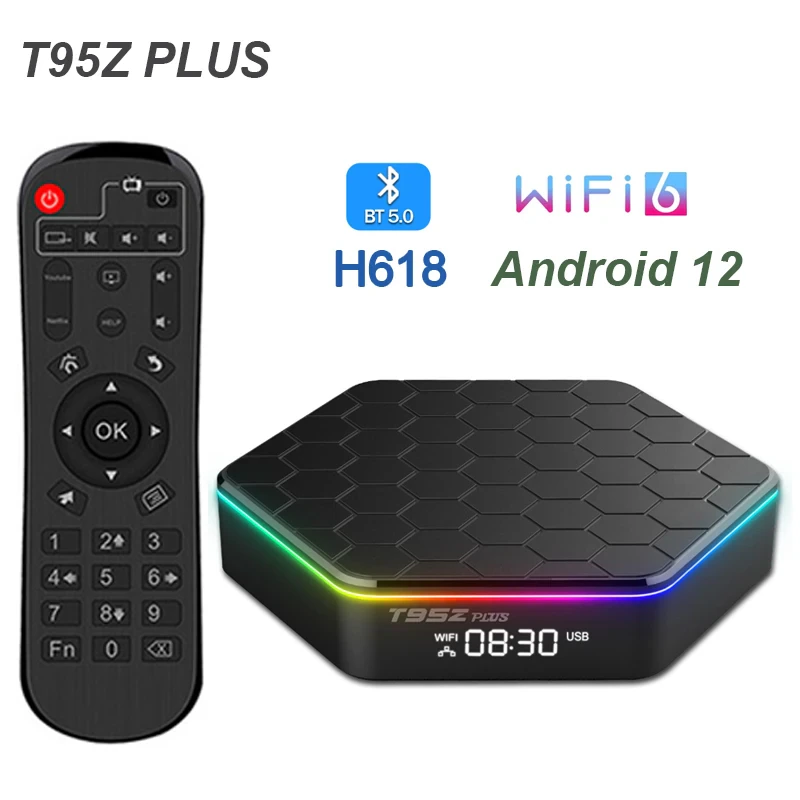 2025 Upgraded T95Z Plus Smart Android 12.0 TV Box Quad Core 6K HD