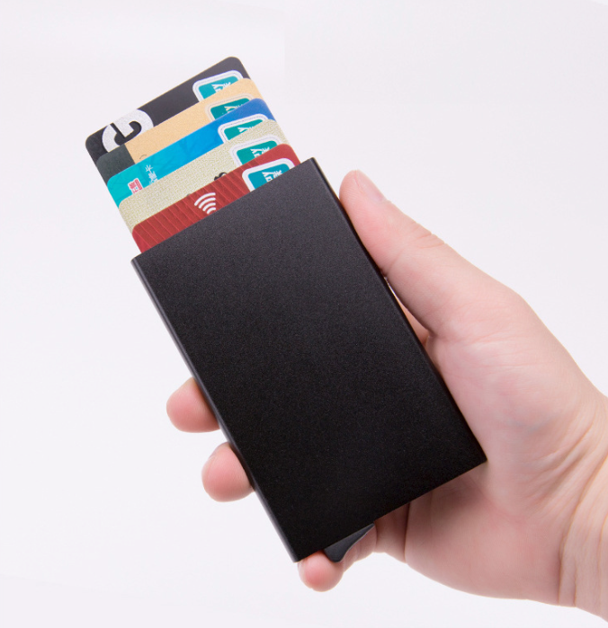 Mens RFID Blocking Slim Money Clip Carbon Fiber Wallet ID Credit Card