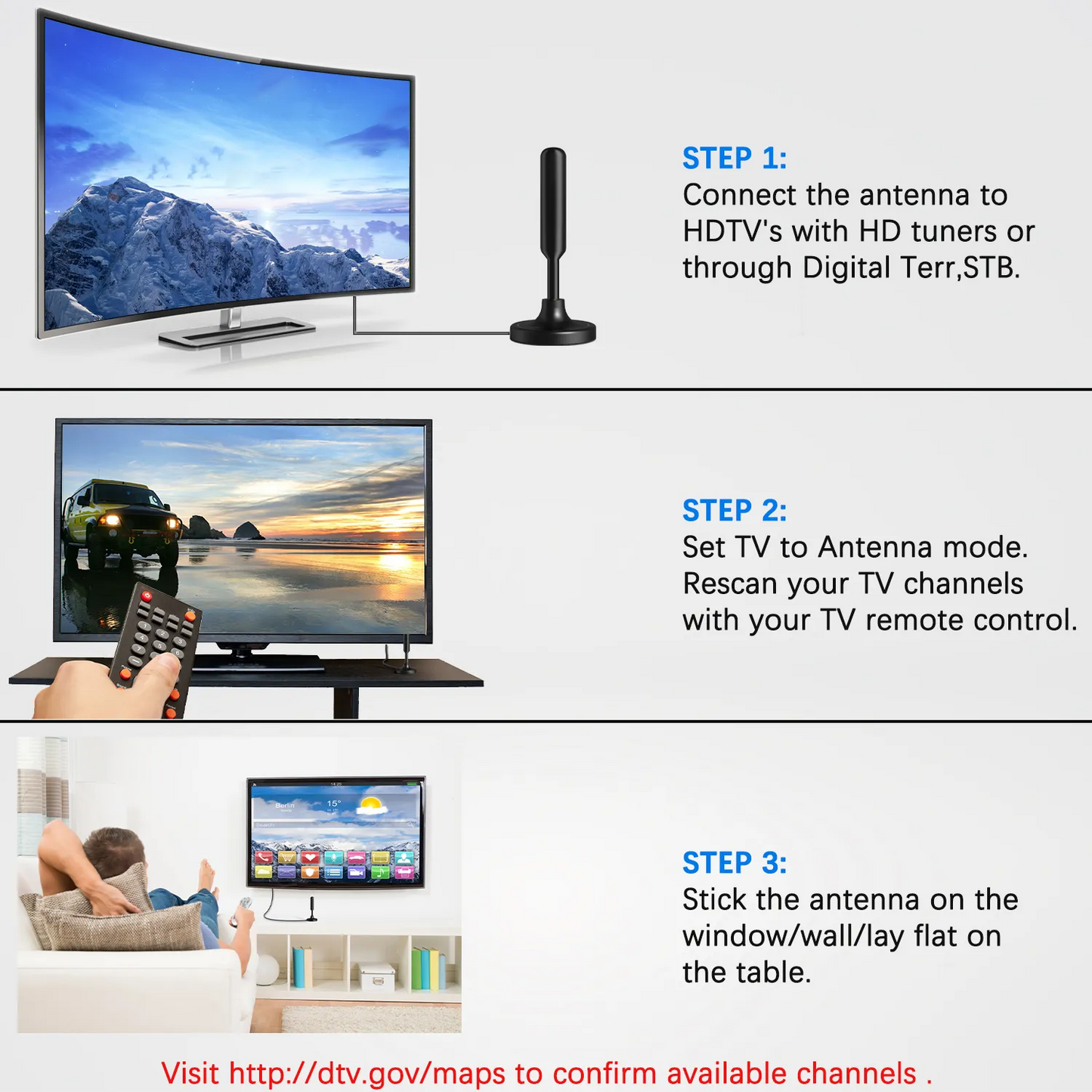 5600Miles Upgraded TV Antenna HDTV Amplified Digital 4K 1080P Long