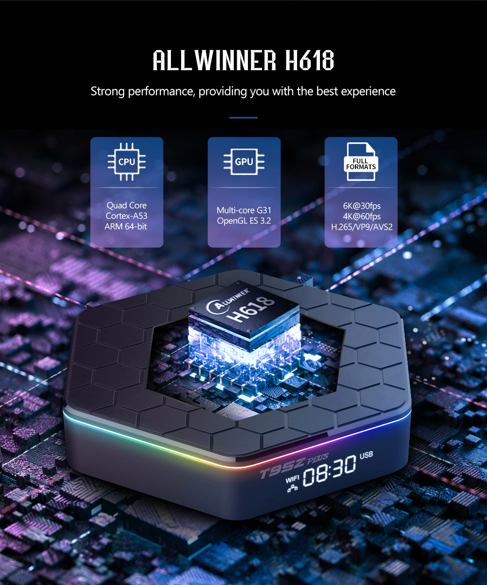 2025 Upgraded T95Z Plus Smart Android 12.0 TV Box Quad Core 6K HD