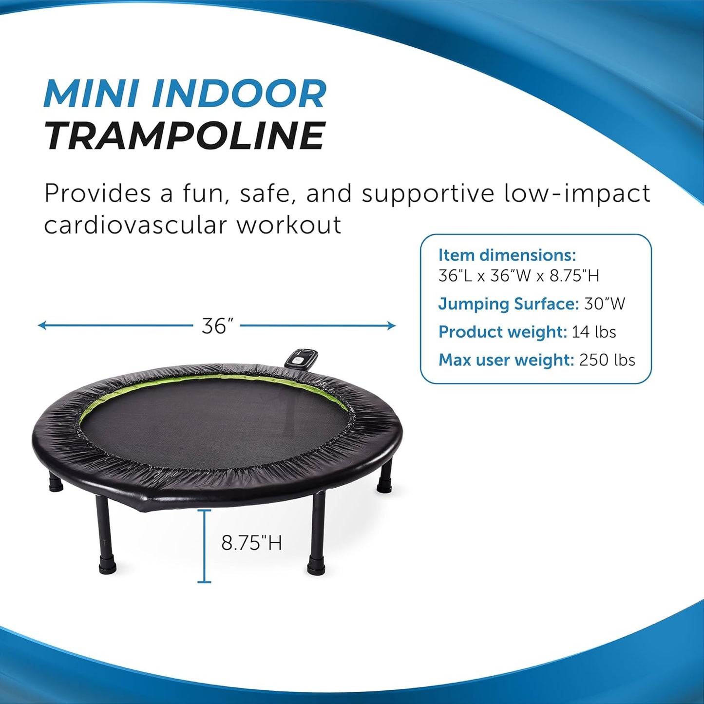 Stamina Fitness Trampoline - Exercise Trampoline with Smart Workout