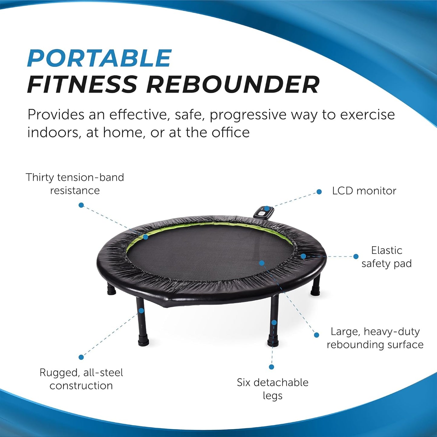Stamina Fitness Trampoline - Exercise Trampoline with Smart Workout