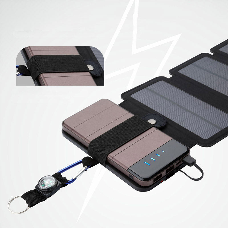 Portable Solar Charger for Phones Outdoor Waterproof Direct Power Bank