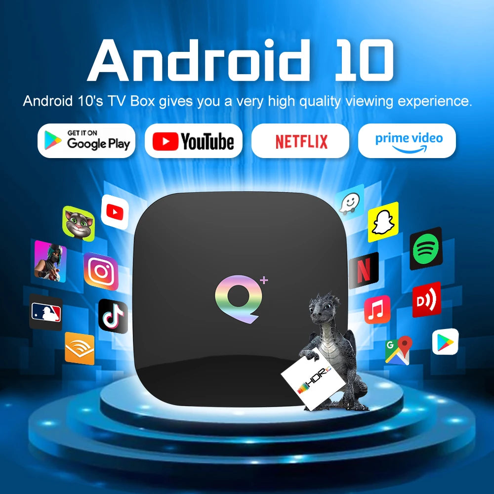 Q PLUS TV Box 4-core 3D Graphics Acceleration 4G DDR Ultra High Speed