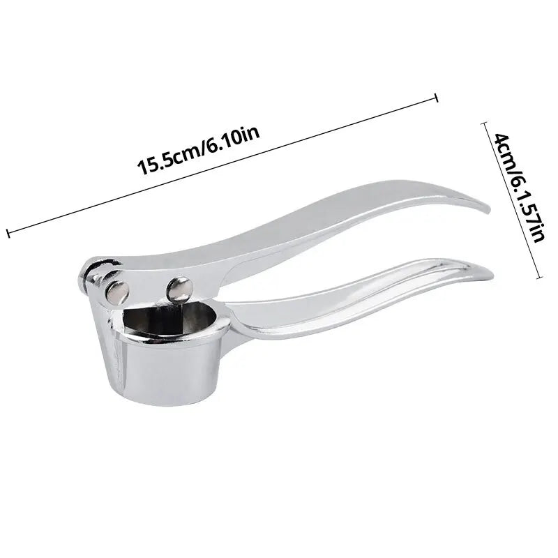 1pc Silvery Stainless Steel Garlic Masher Kitchen Vegetable Cooking