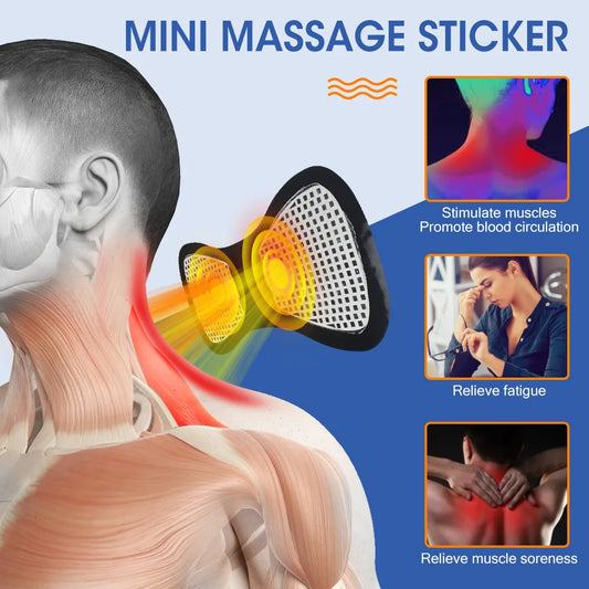 Electric EMS Neck Massager Mini Cervical Back Patch Stimulator