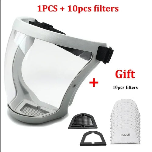 Work Protection Mask Full Face Protector Shield Transparent Facial
