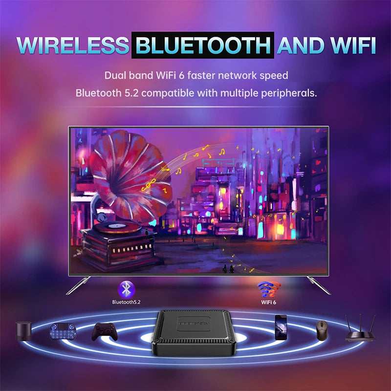2025 New Q7 Smart TV Box Android14 Allwinner H313 8G+128GB ROM