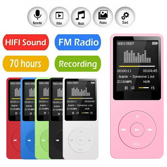 MP3 Player USB Charging Record Digital Display Screen Media Lossless