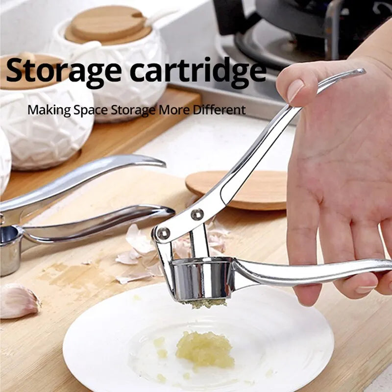 1pc Silvery Stainless Steel Garlic Masher Kitchen Vegetable Cooking