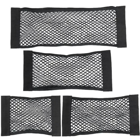 Car Back Rear Mesh Trunk Seat Elastic String Net Magic Sticker