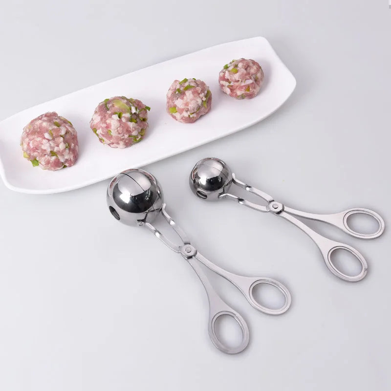 Meat Ball Maker Tool Stainless Steel Clip Round Rice Ball Shaper Spoon