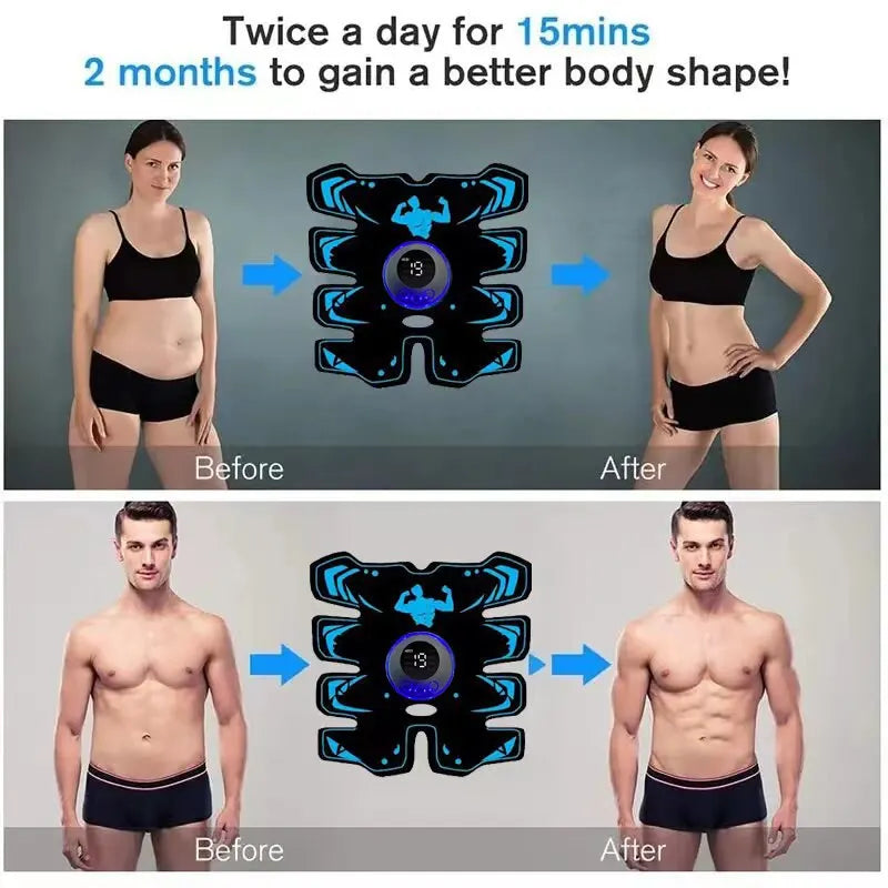USB Rechargable EMS Muscle Stimulator ABS Arm 3 IN 1 Trainer Pad
