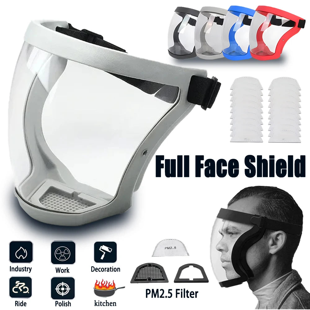 Work Protection Mask Full Face Protector Shield Transparent Facial
