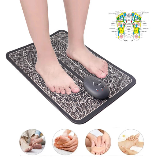 Electric Massage Sole Pad Relieve Sore Feet Leg Cramps Pulse Sole