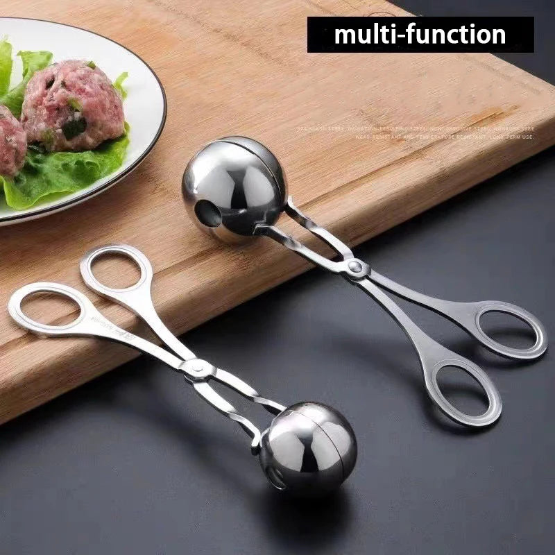 Meat Ball Maker Tool Stainless Steel Clip Round Rice Ball Shaper Spoon